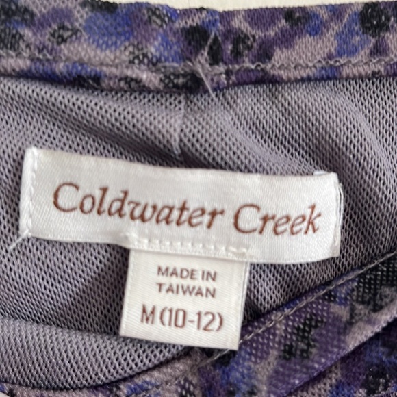 Coldwater Creek Midi Nylon Ruffle Skirt M Abstract Y2K Stretchy whimsigoth witch - Picture 5 of 7